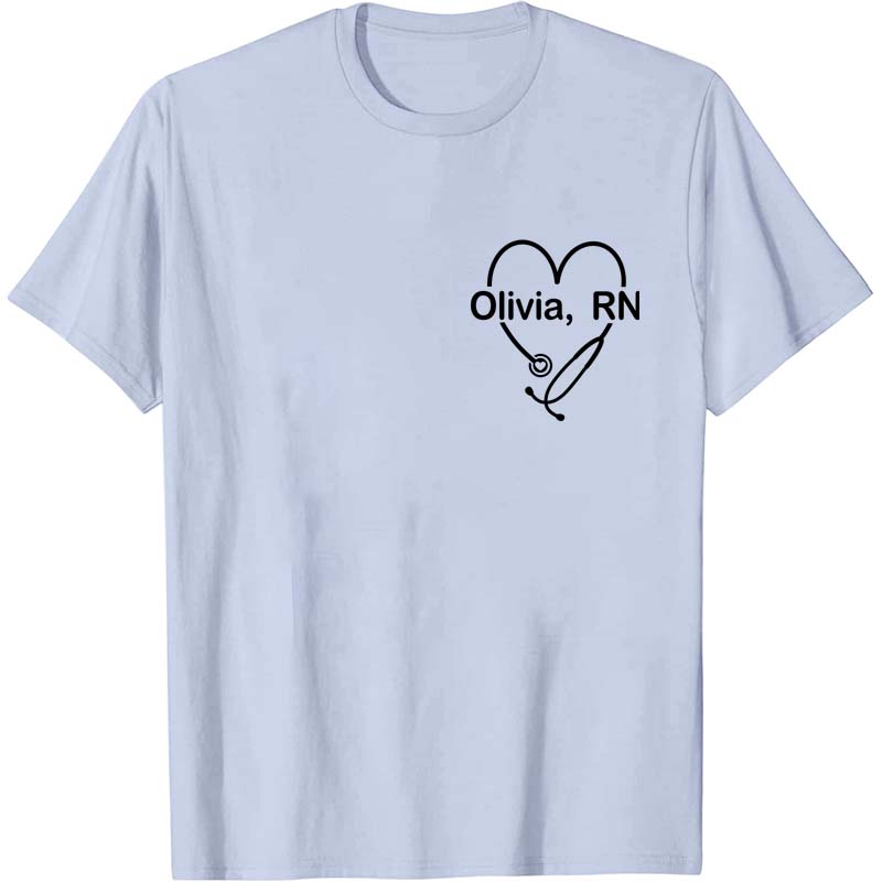 Personalized Department And Name Stethoscope Nurse T-Shirt