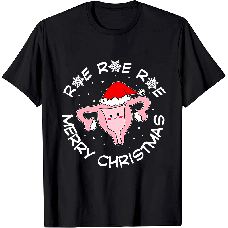 Roe Roe Merry Christmas Nurse T-Shirt