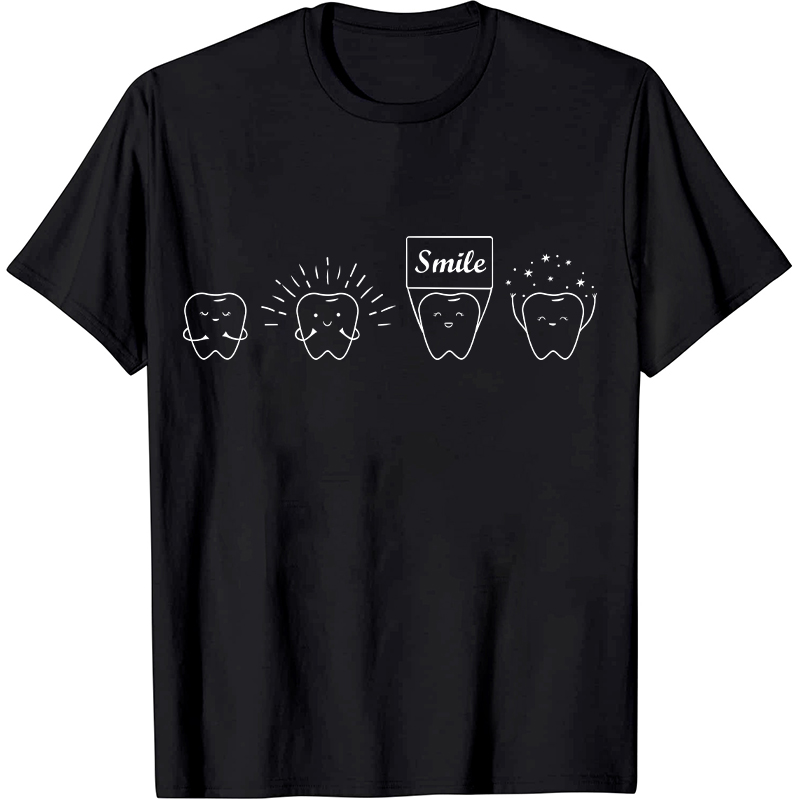 Smile Clean White Healthy Teeth Dentist Nurse T-Shirt