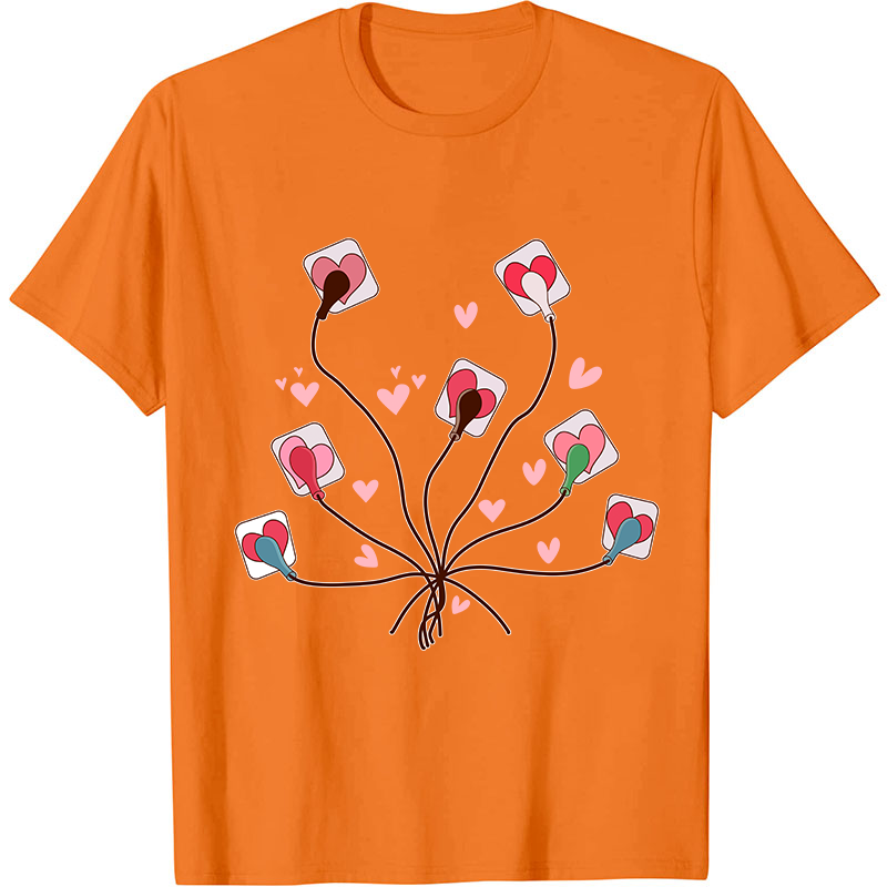 Valentines EKG Leads Cheat Nurse T-Shirt