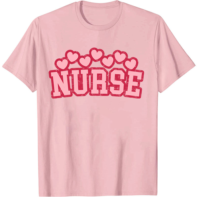 Pink Heart Nurse T-Shirt