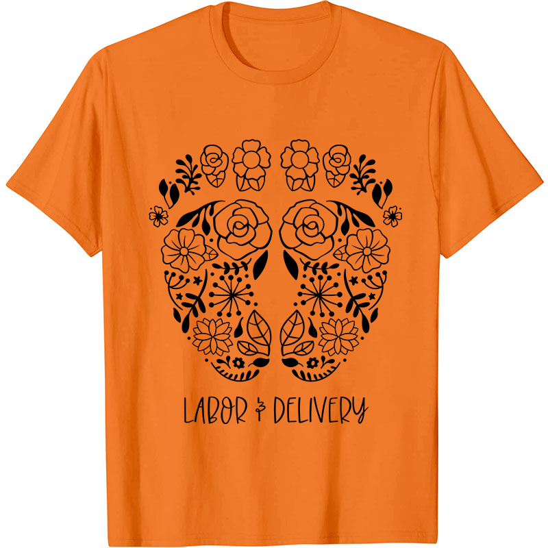 Labor And Delivery Cute Feet Nurse T-Shirt
