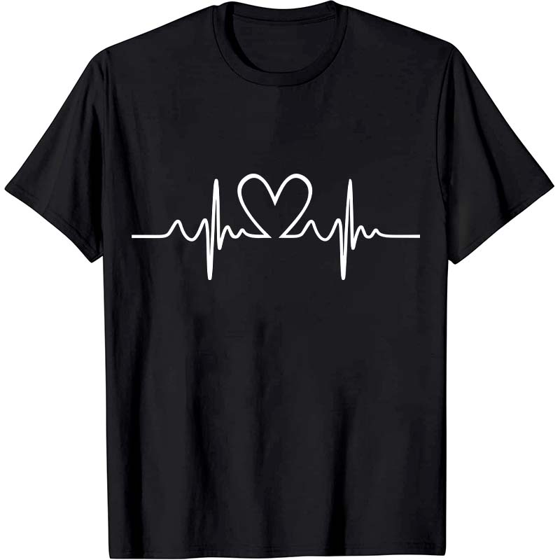 Love Heart Heartbeat Nurse T-Shirt