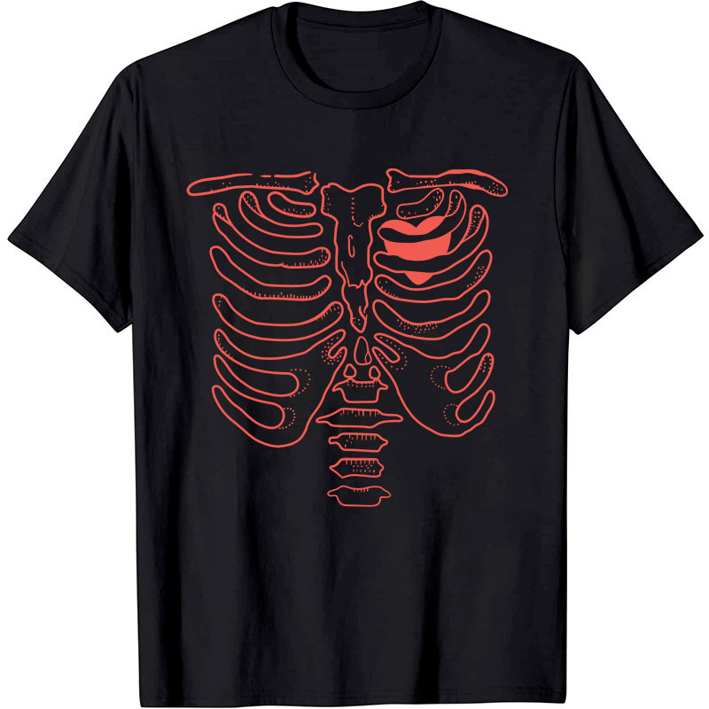 Skeleton Heart Nurse T-Shirt