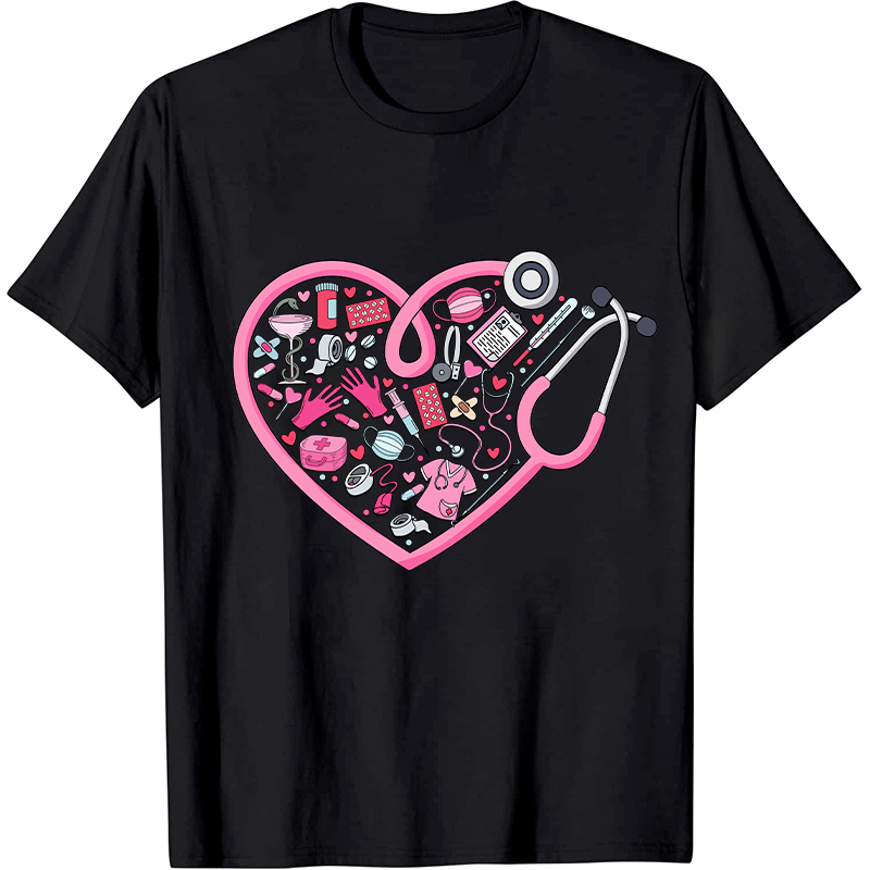Heart Nurse Valentine's Day Nurse T-Shirt