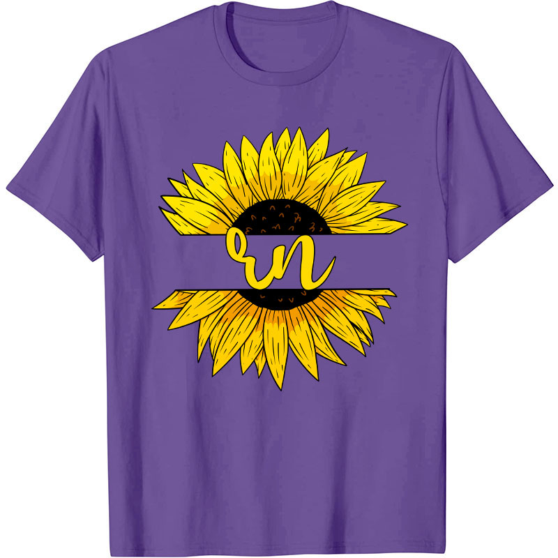 Personalized Job Title Sunflower Nurse T-Shirt