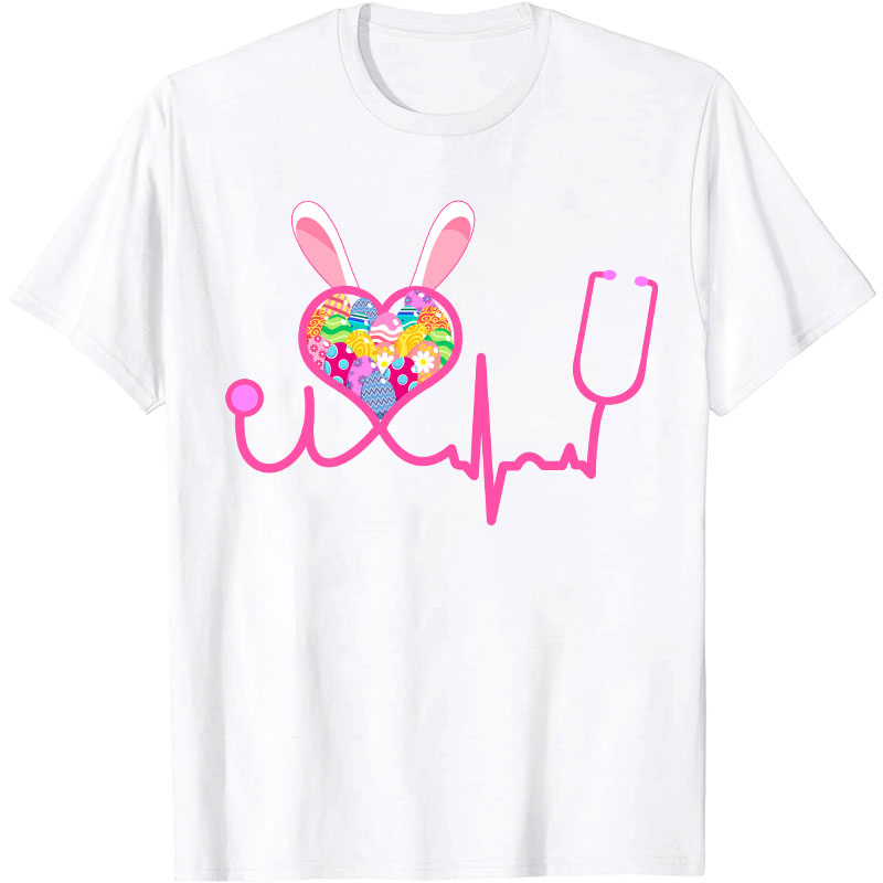 Easter Egg Heartbeat Stethoscope Nurse T-Shirt
