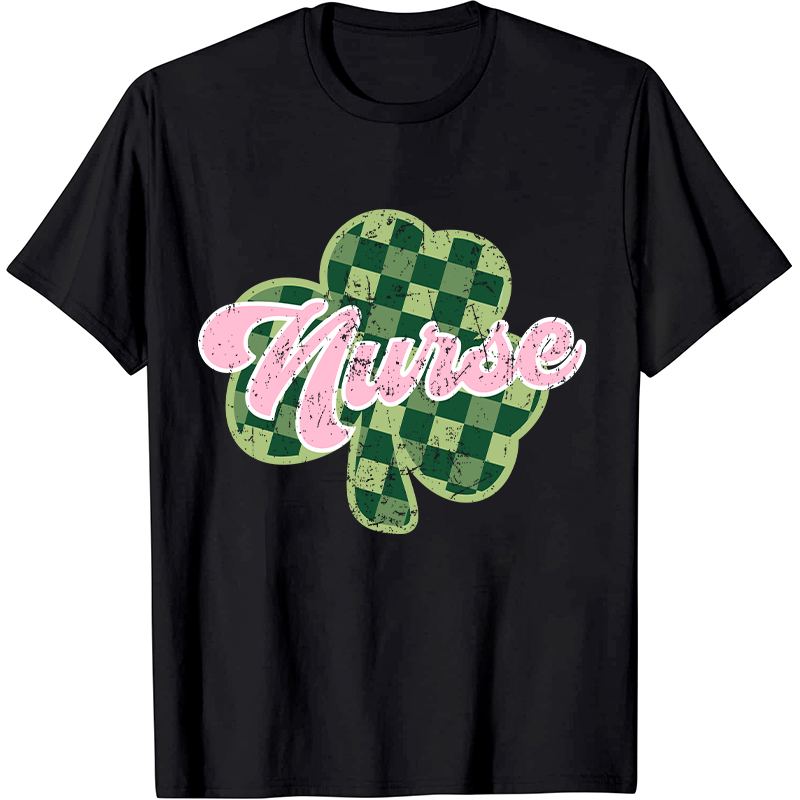 Pink Shamrock Nurse T-Shirt