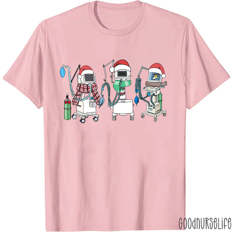 Ventilator Respiratory Therapist Christmas T-Shirt