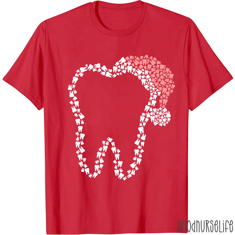 Small Teeth Make Up Big Tooth Christmas Nurse T-Shirt
