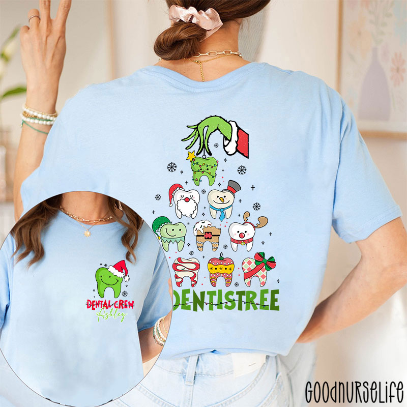 Personalized Dental Crew Oh Dentistree Nurse Two Sided T-Shirt