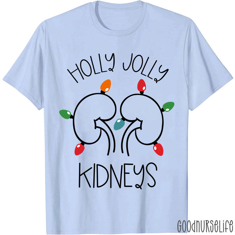 Holly Jolly Kidneys Nurse T-shirt