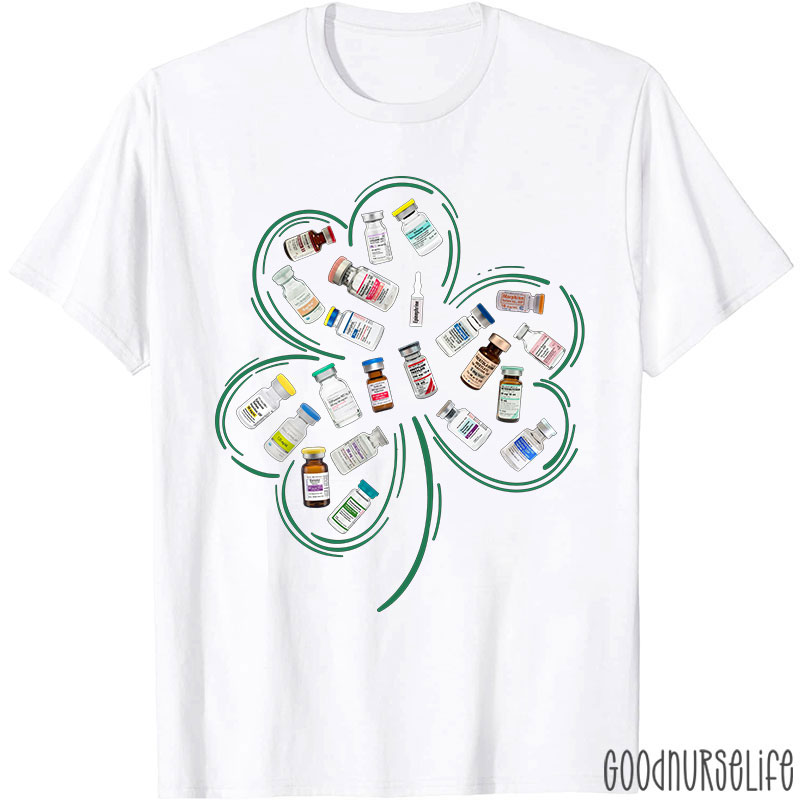 Medicine And Clover Nurse T-Shirt