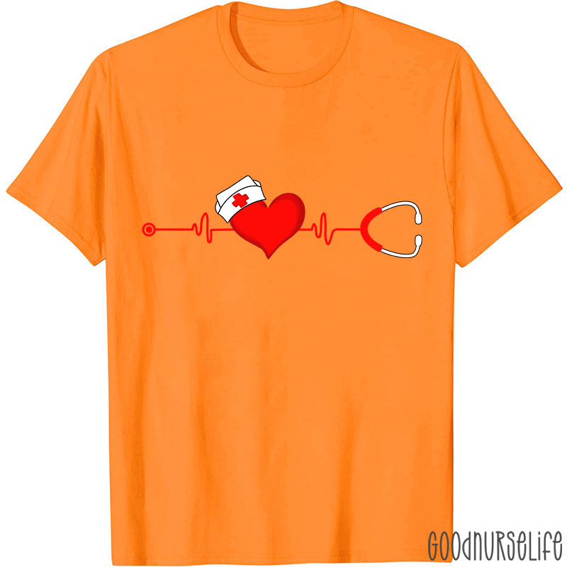 Heart Valentines Day Nurse T-Shirt