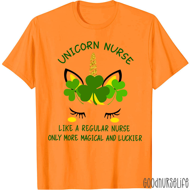Nurse Unicorn St Patrick Nurse T-Shirt