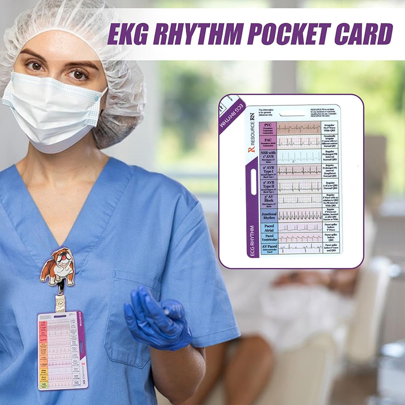 ECG EKG Rhythm Pocket Card