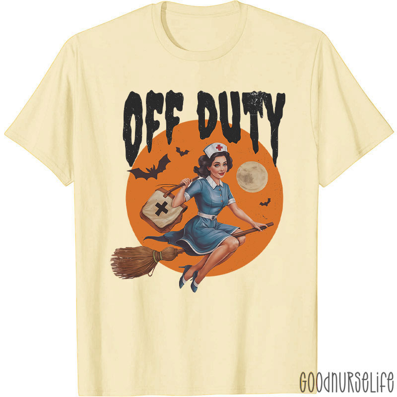Spooky Nurse Off Duty Halloween Party Nurse T-Shirt