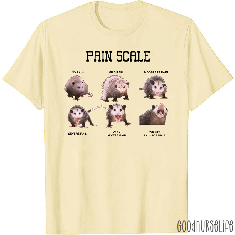 Funny Nurse Pain Scale Pain Assessment Nurse T-Shirt