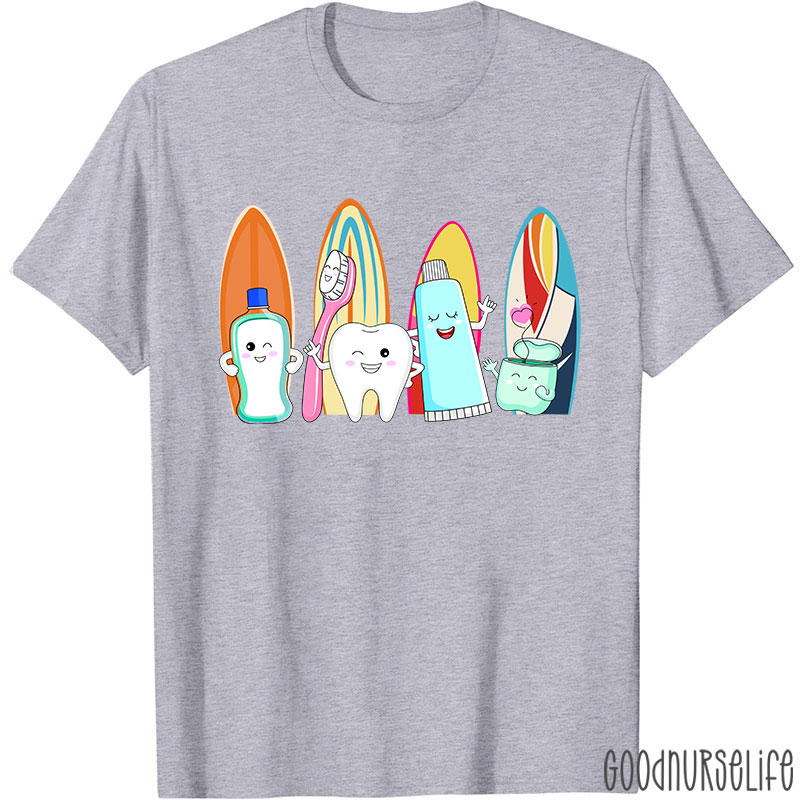 Tooth Teeth Swim And Sun Beach Summer Dentist T-Shirt