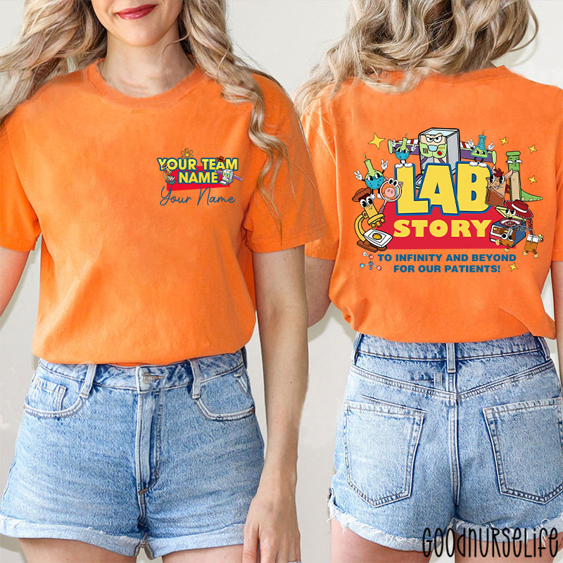 Personalized Lab Week 2026 Lab Story Two Sided T-Shirt