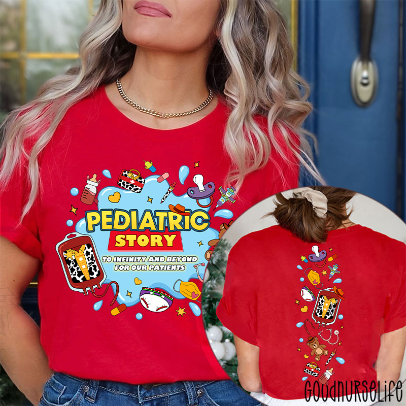 Pediatric Story To Infinity And Beyond Two Sided T-Shirt