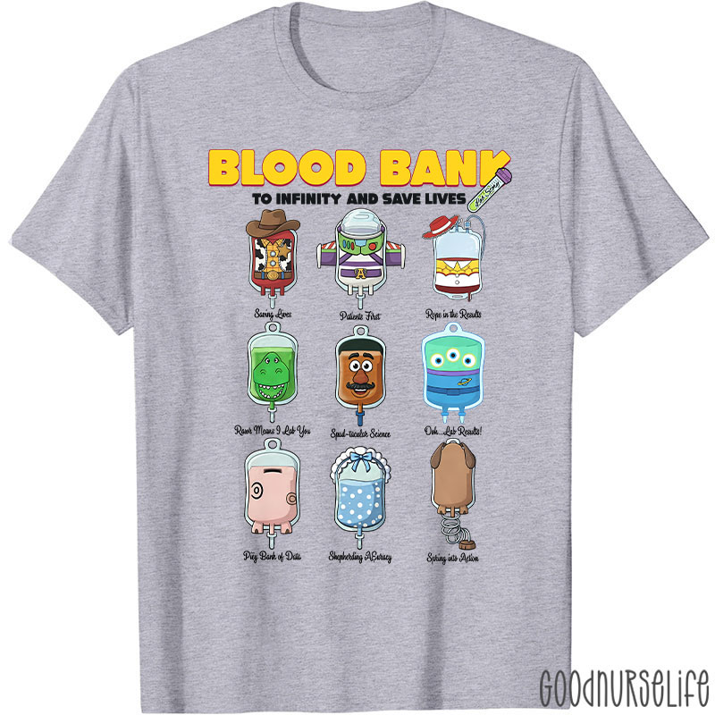 Blood Bank To Infinity And Save Lives T-shirt