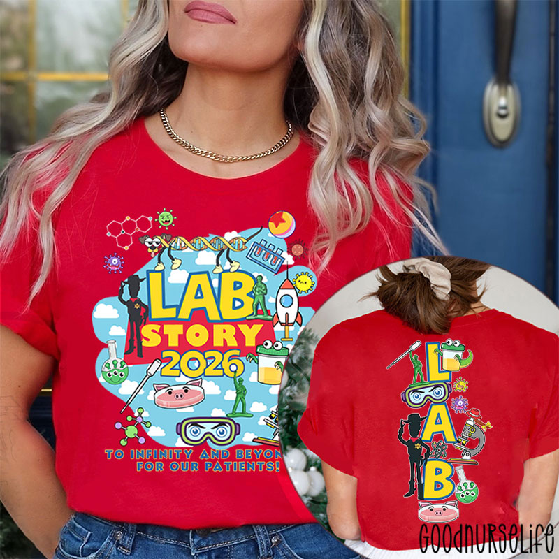 Funny Lab Grop Lab Story 2026 Two Sided T-Shirt