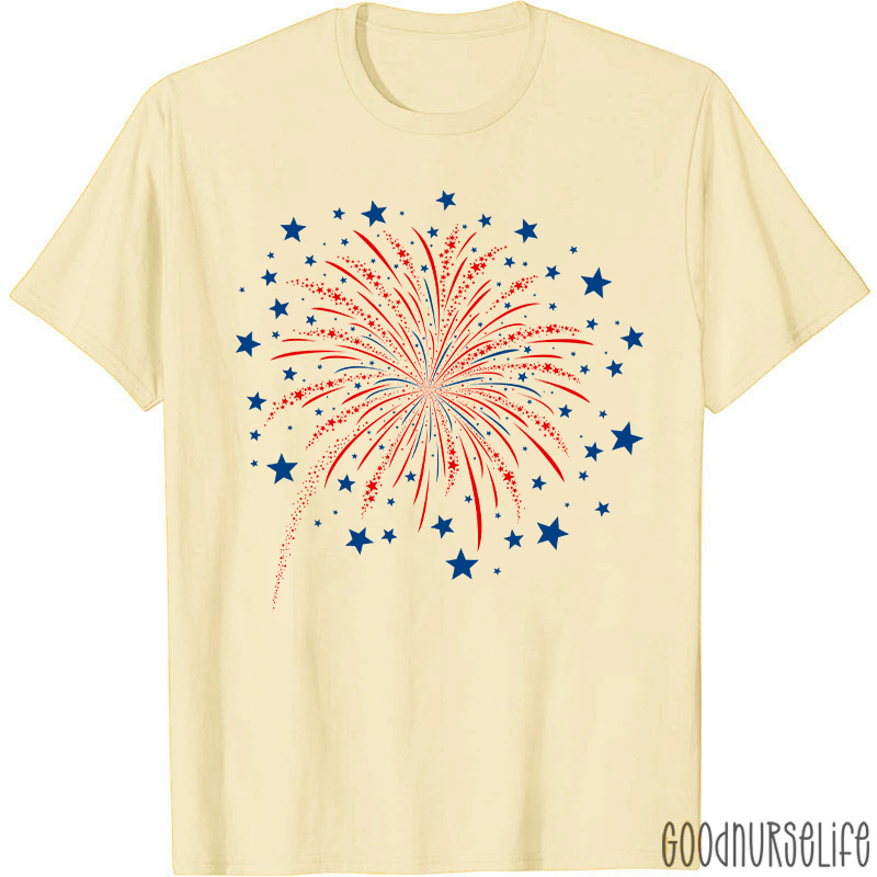 4th Of July Firework Nurse T-Shirt