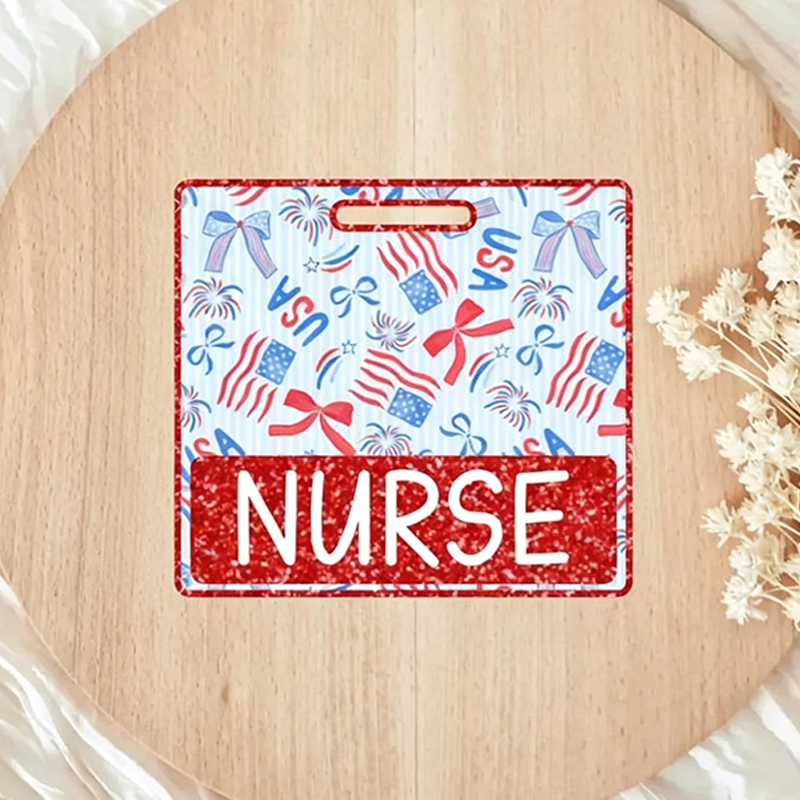 Personalized Corquette 4th Of July Printing Badge Buddy