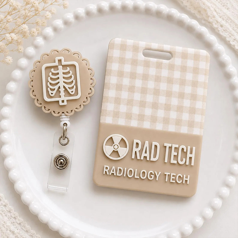 Personalized Healthcare Nurse Badge Reel And Badge Buddy Set