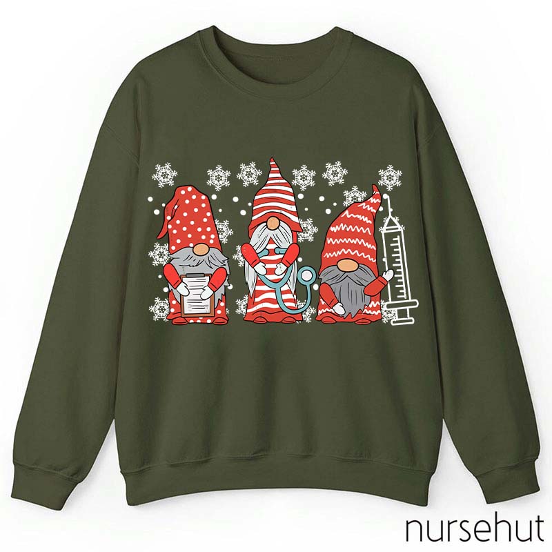 Gnomes Christmas Vibes Nurse Sweatshirt