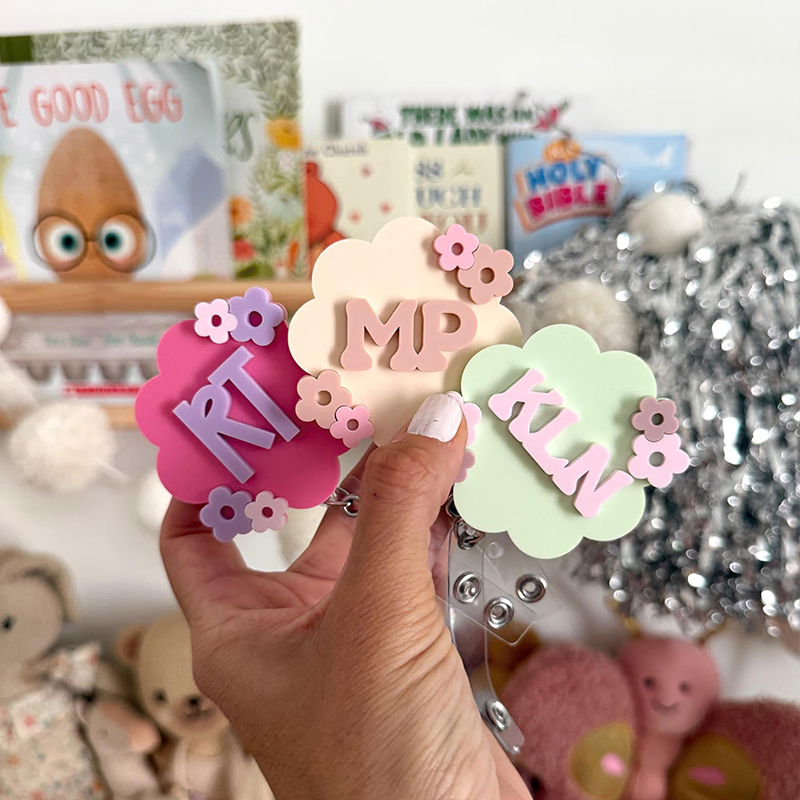 Personalized Initial Name Nurse Badge Reel