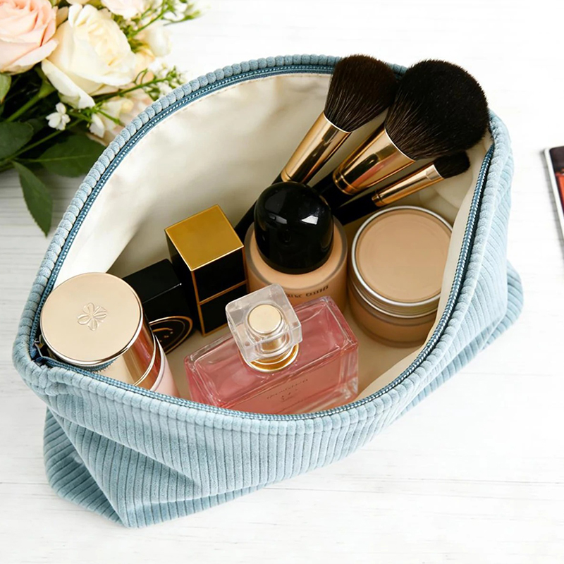 Personalized Name Corduroy Preppy Teacher Makeup Bag
