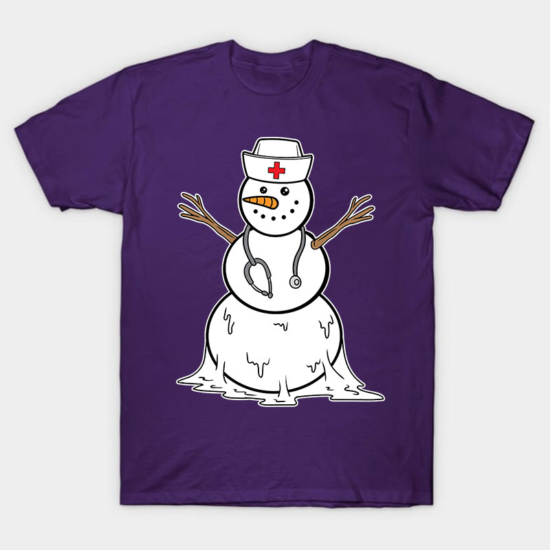 Melting Snowman Nurse T-Shirt