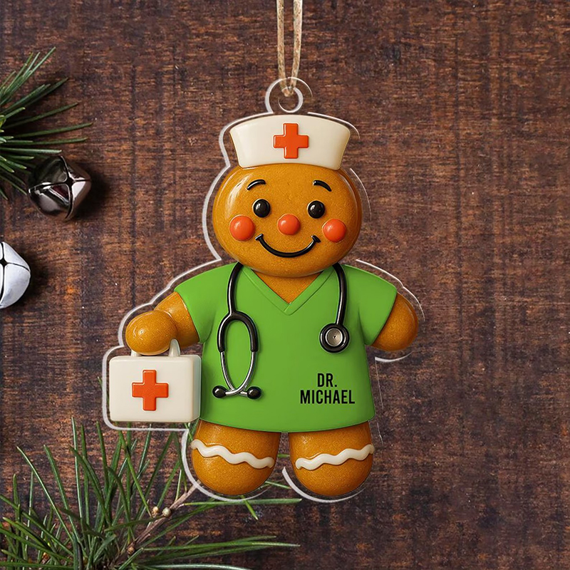 Personalized Name Gingerbread Ornament