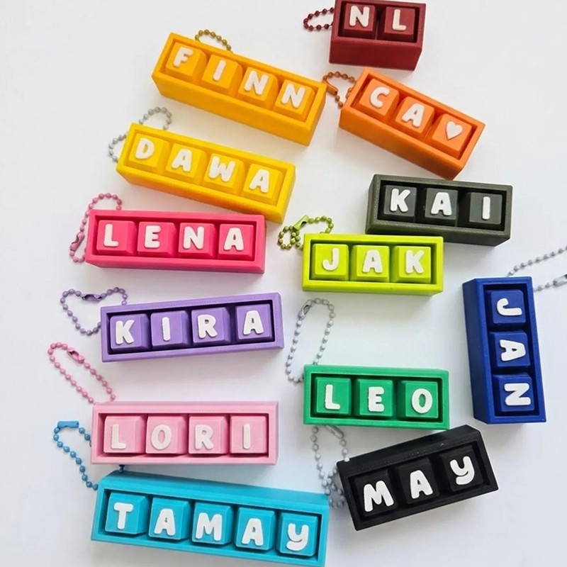 Personalized Name Keycaps Clicky Fidget Letters Teacher Keychain