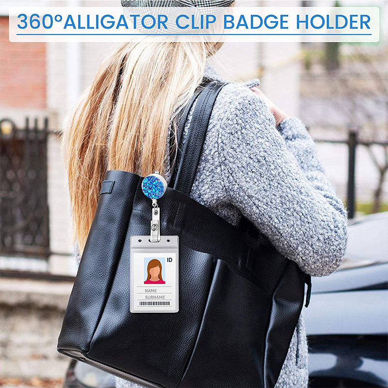 Glitter Round Nurse Badge Reel