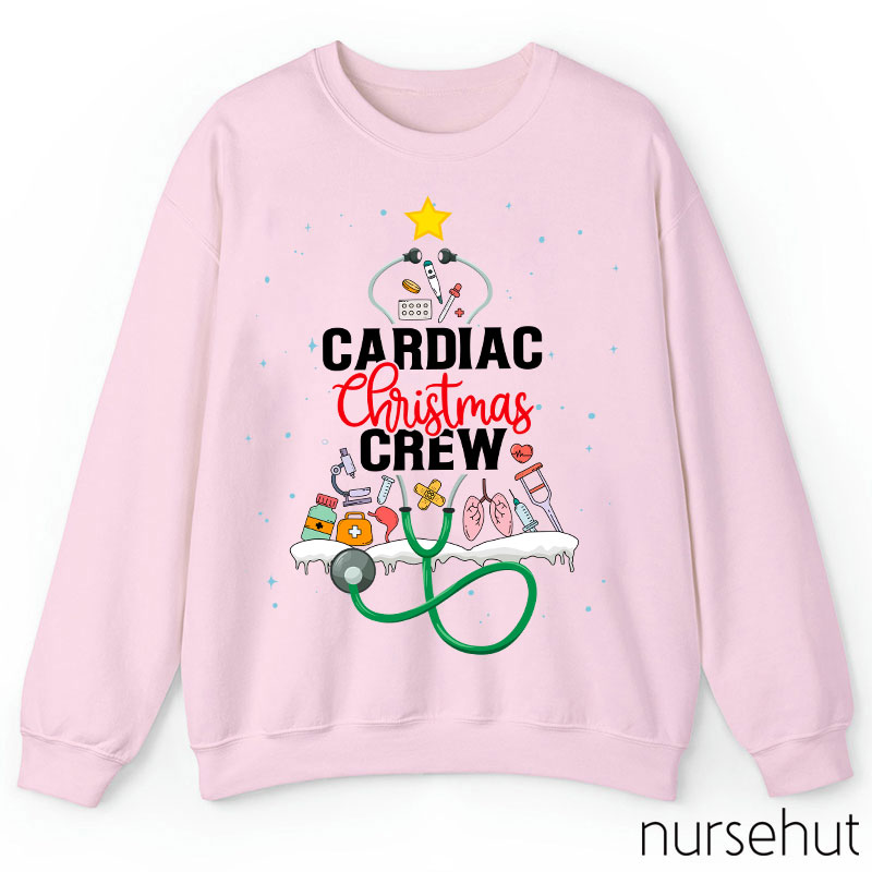 Cardiac Christmas Crew Nurse Sweatshirt