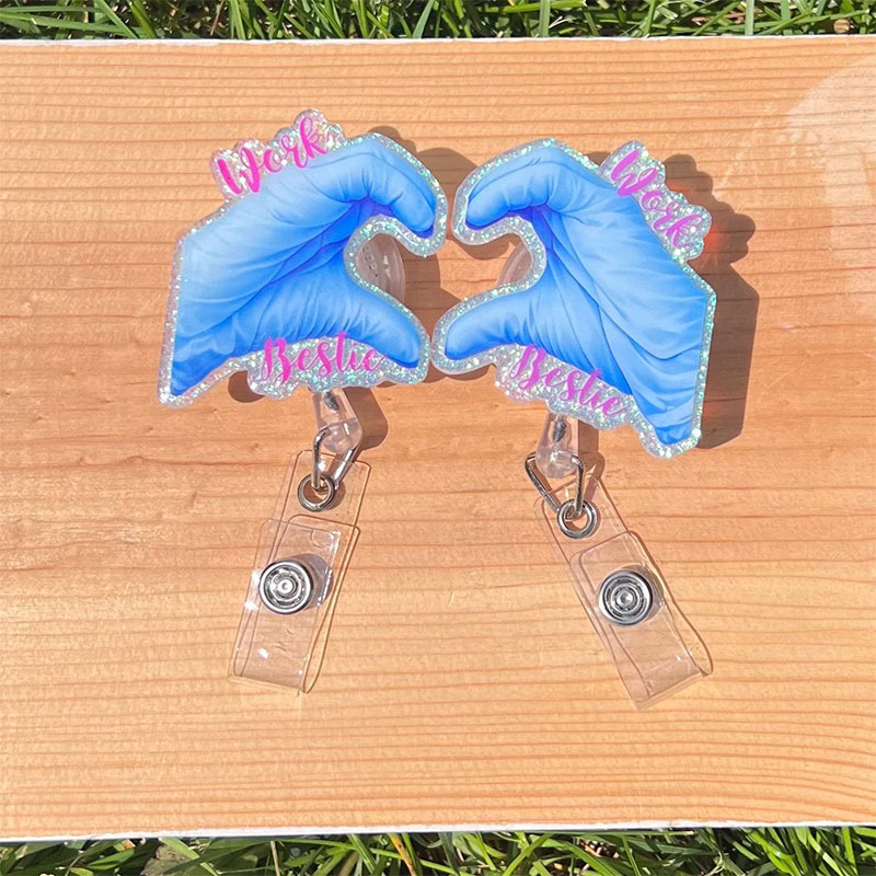 Work Besties Badge Reel