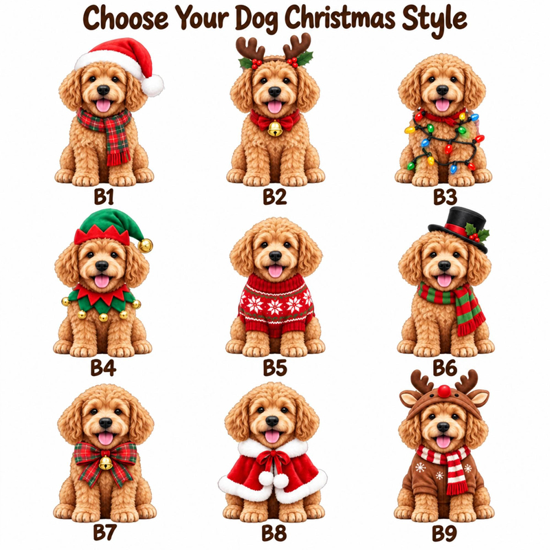 Personalized Cute Christmas Puppy Badge Reel