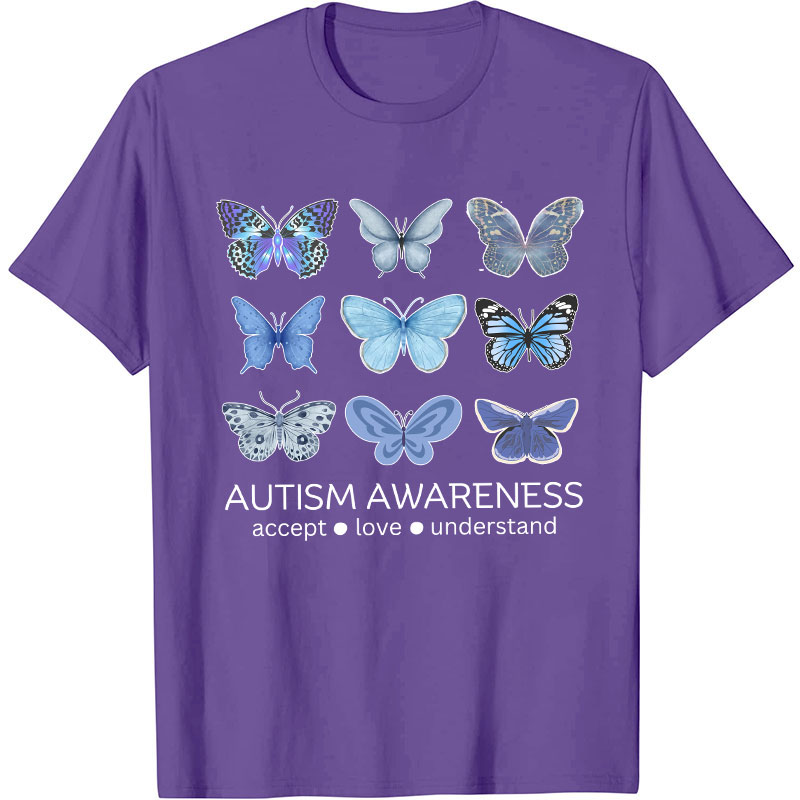 Autism Awareness Butterfly Nurse T-Shirt