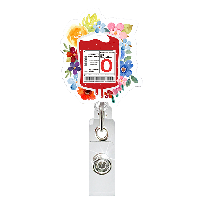 Flower Infusion Bag Nurse Badge Reel