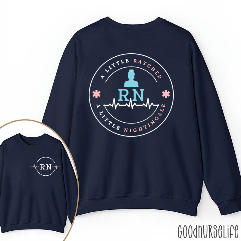 RN Ratched & Nightingale Nurse Two Sided Sweatshirt