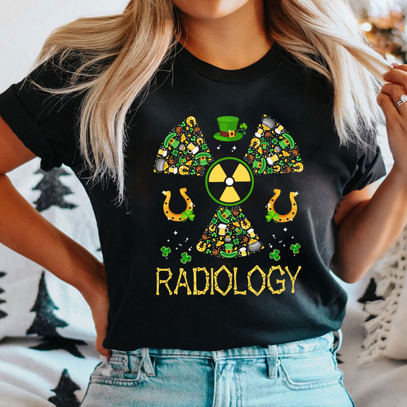 Lucky Radiology St Patricks Day Nurse T-Shirt