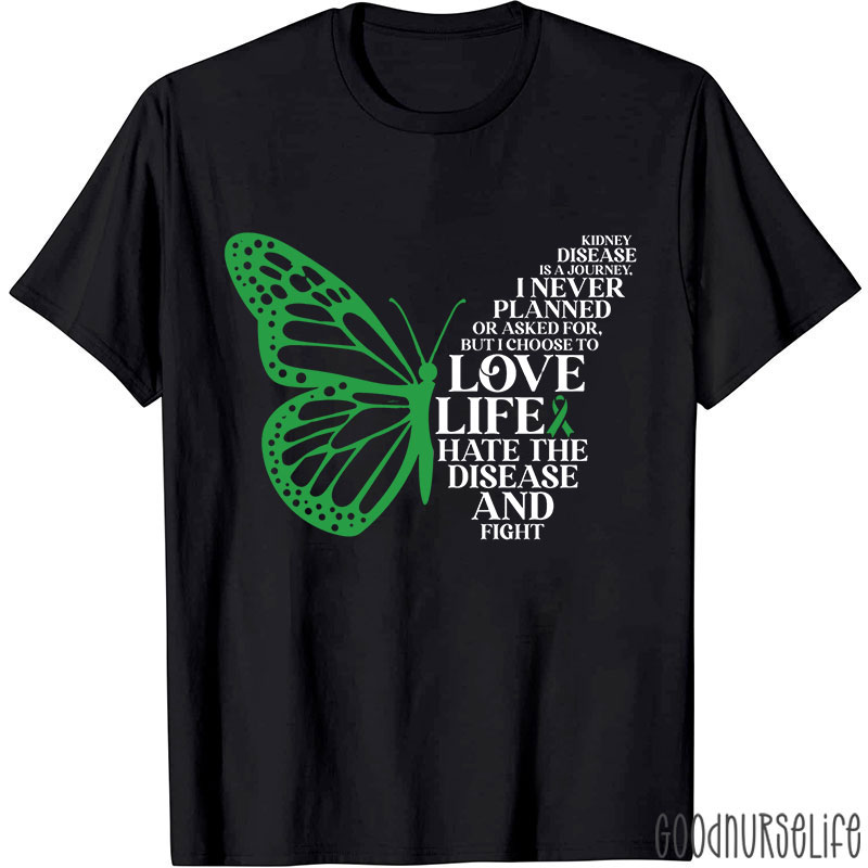 Kidney Disease Is A Journey Nurse T-Shirt
