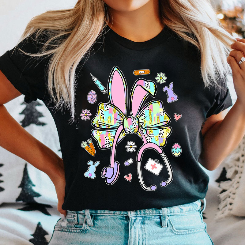 Easter Bunny Stethoscope Nurse T-Shirt