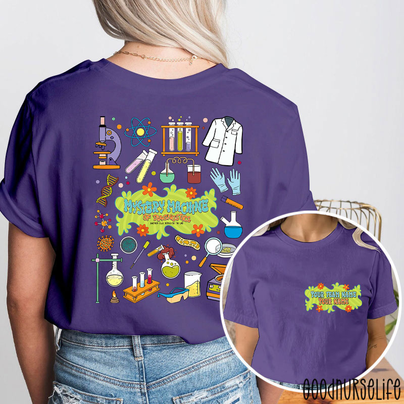 Personalized Team Name Mystery Machine Of Diagnostics  Two Sided T-Shirt
