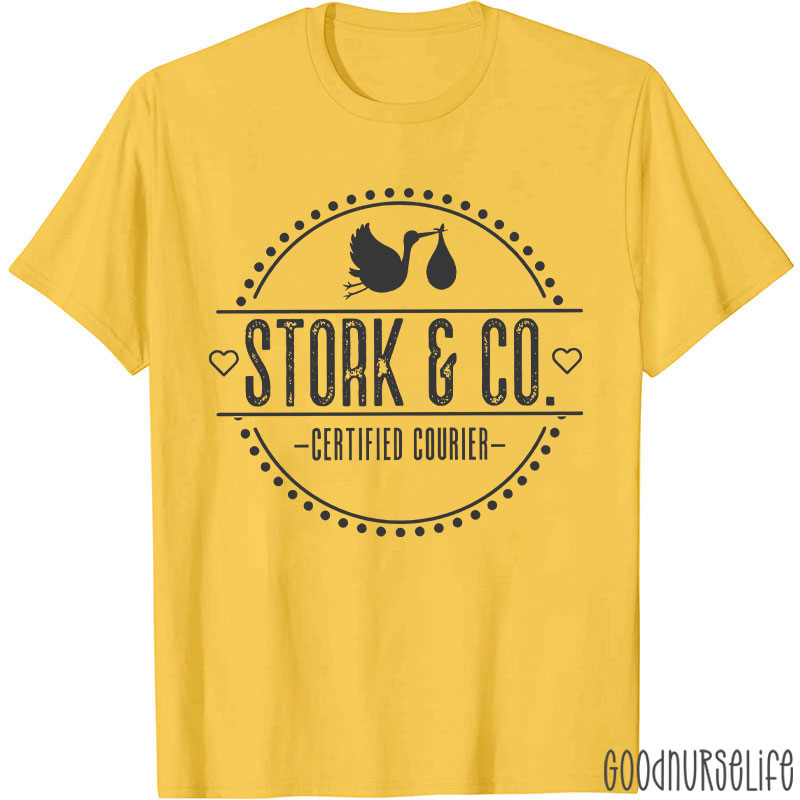 Stork And Co Certified Courier Nurse T-Shirt