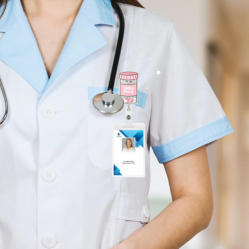Medicine Bottle Nurse Badge Reel