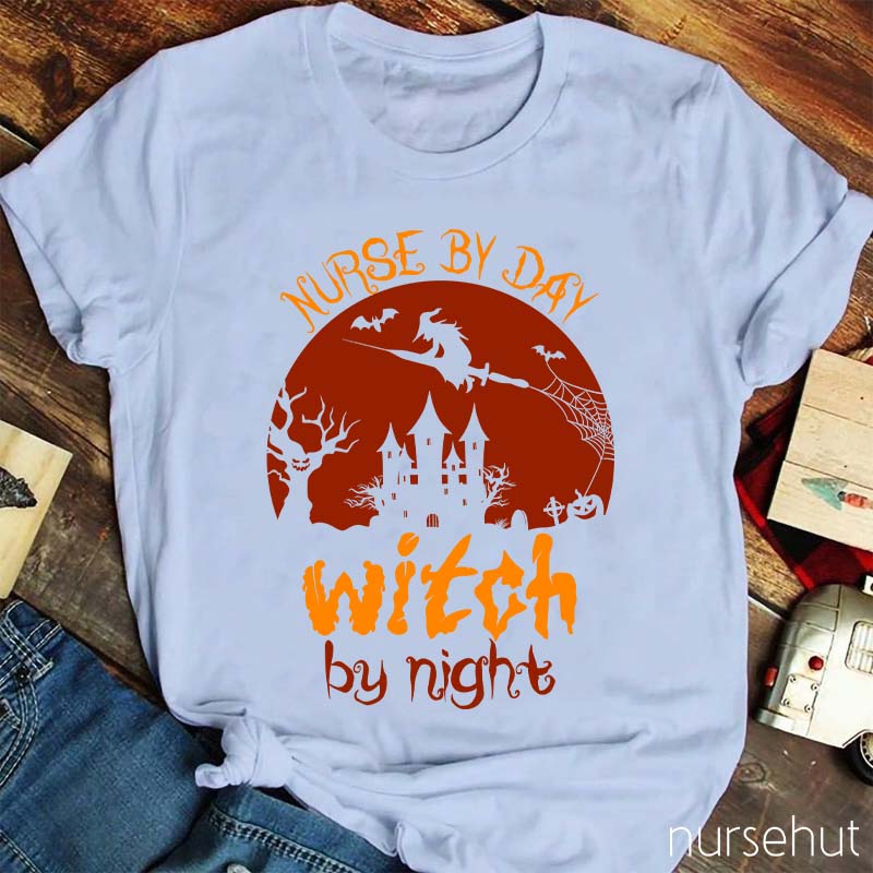 Nurse By Day Witch By Night Nurse T-Shirt